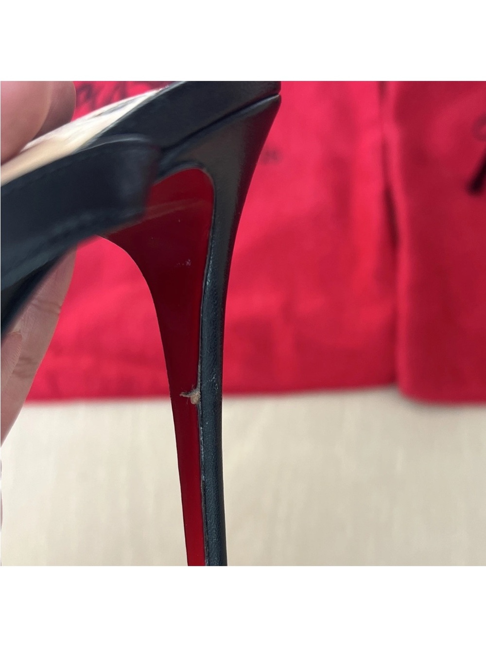 Christian Louboutin Jenlove 100 Black Leather Ankle Strap Pumps EU 39 - Picture 10 of 10